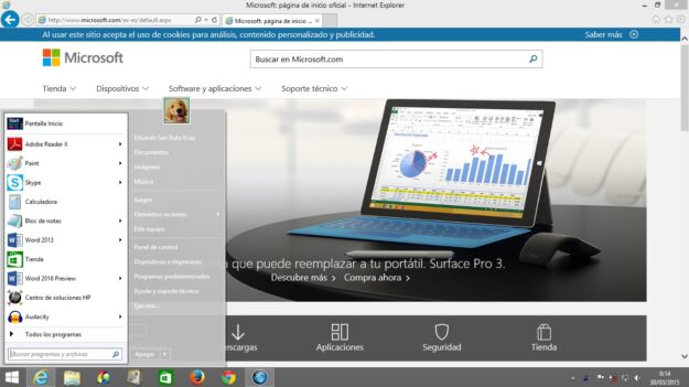 MenuInicioWin8 menu de inicio clasico