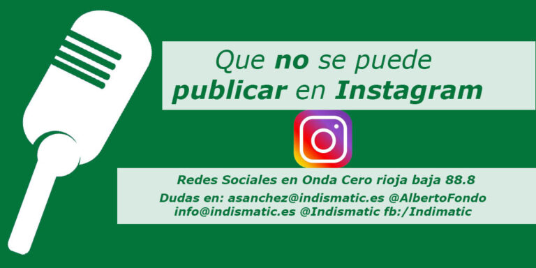Que no se puede publicar en Instagram Que no se puede publicar en Instagram