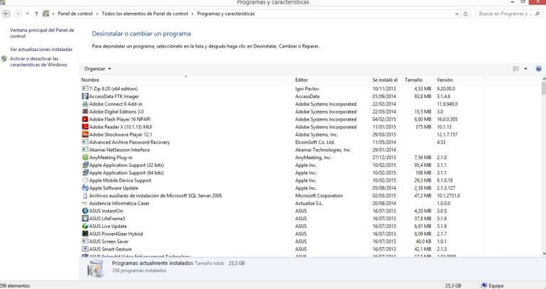 desisntalar un programa