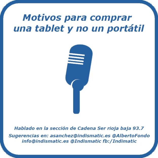 Motivos para comprar una tablet y no un portátil Motivos para comprar una tablet y no un portátil